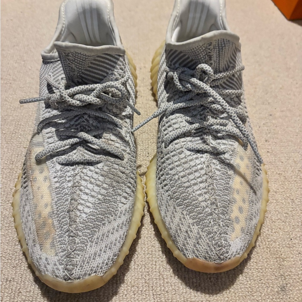 Yeezy Gray and Cream Sneakers